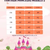 Fantasia Infantil Princesas Belli Longa 5 Personagens