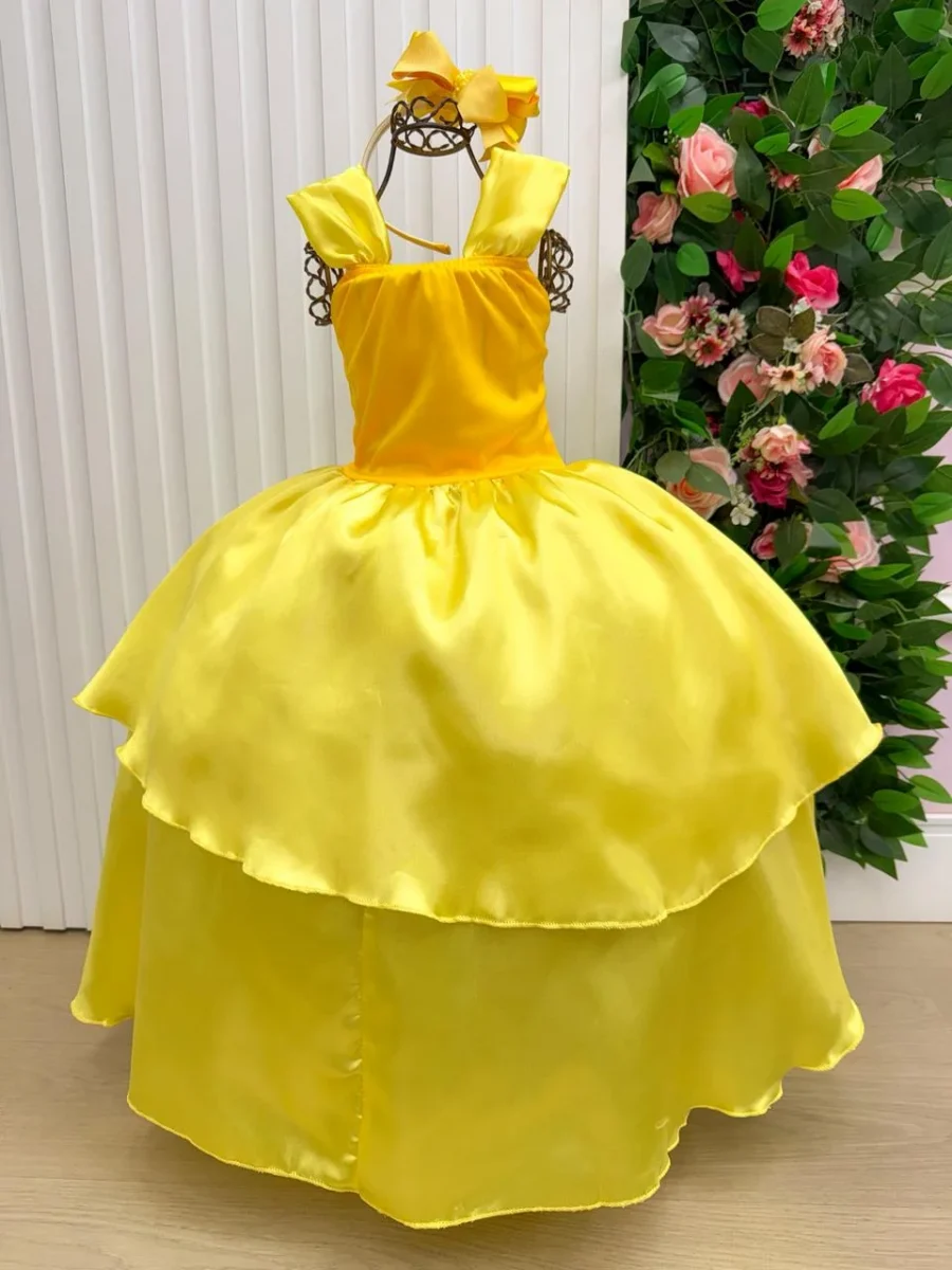Fantasia Infantil Princesas Belli Regata Longa sem Mangas