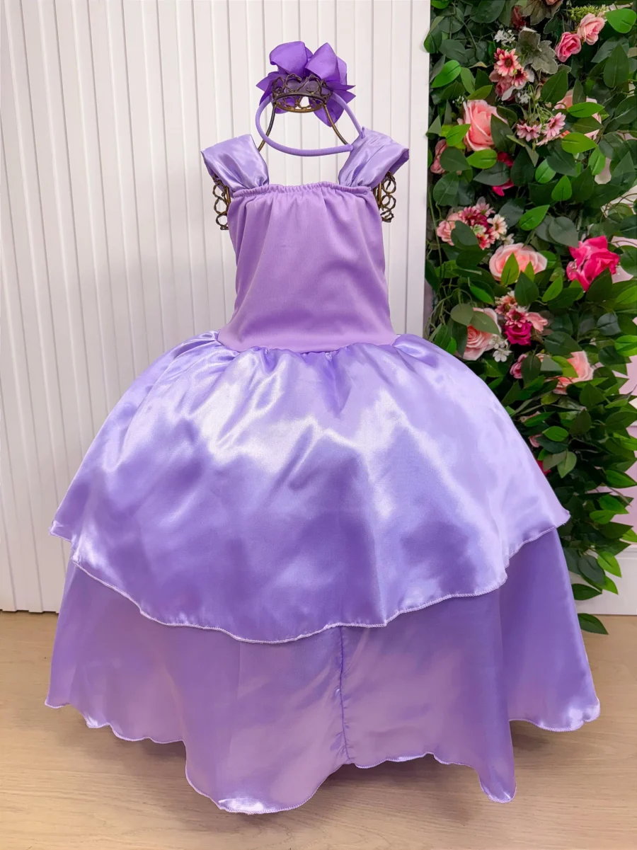 Fantasia Infantil Princesas Belli Regata Longa sem Mangas