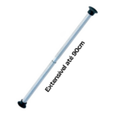 Suporte Extensível para Cortina de Box Alumínio sem Furar
