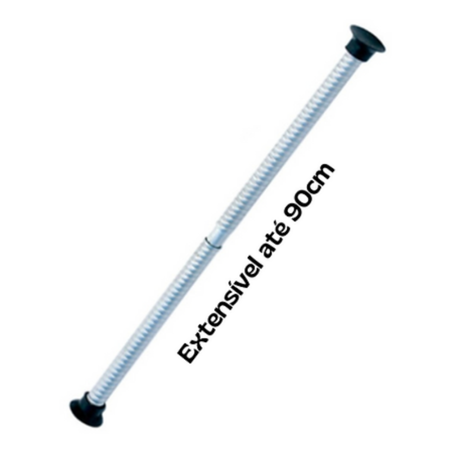 Suporte Extensível para Cortina de Box Alumínio sem Furar