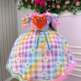 Vestido Junino Infantil Marie São João Encantado Rosa