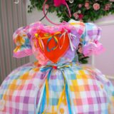 Vestido Junino Infantil Marie São João Encantado Rosa