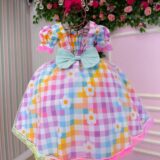 Vestido Junino Infantil Marie São João Encantado Rosa