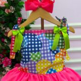 Vestido Junino Infantil Banana Club Encanto da Roça Rosa