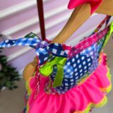 Vestido Junino Infantil Banana Club Encanto da Roça Rosa