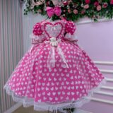 Vestido Junino Infantil Marie Ursinho do Sertão Pink