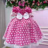 Vestido Junino Infantil Marie Ursinho do Sertão Pink