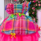 Vestido Junino Infantil Banana Club Quermesse do Encanto