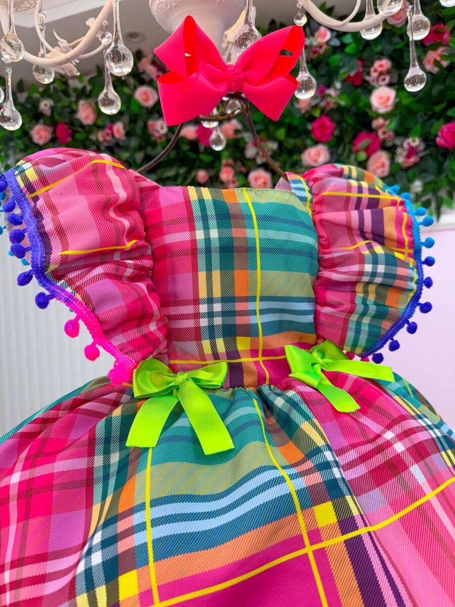 Vestido Junino Infantil Banana Club Quermesse do Encanto