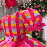 Vestido Junino Infantil Banana Club Quermesse Feliz Rosa
