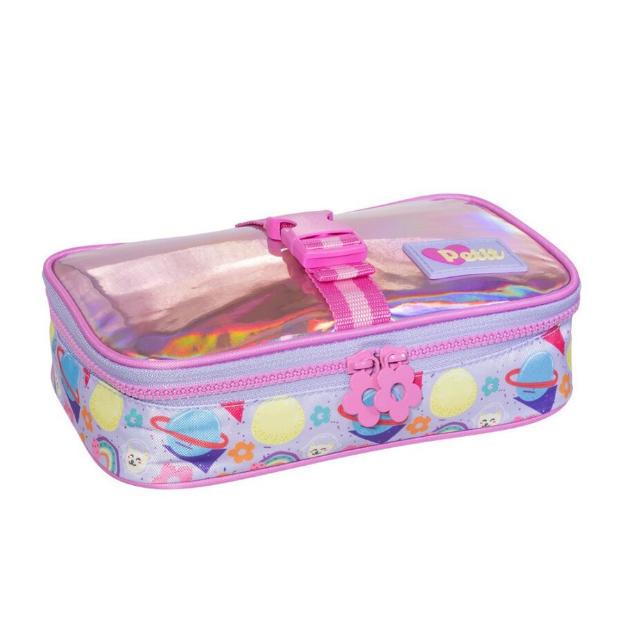 Estojo Box Tween Cosmic Cat On My Way Lilás