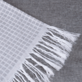 Manta para Sofá Grid Jacquard com Franja 2,10 x 1,35 m