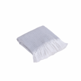 Manta para Sofá Grid Jacquard com Franja 2,10 x 1,35 m