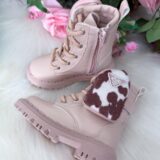 Bota Coturno Infantil Nilqi Mimosa Rosê Animal Print