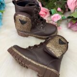 Bota Coturno Infantil Nilqi Malu Cano Baixo com Bolsinha