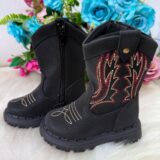 Bota Texana Infantil Masculina Nilqi Country Preta