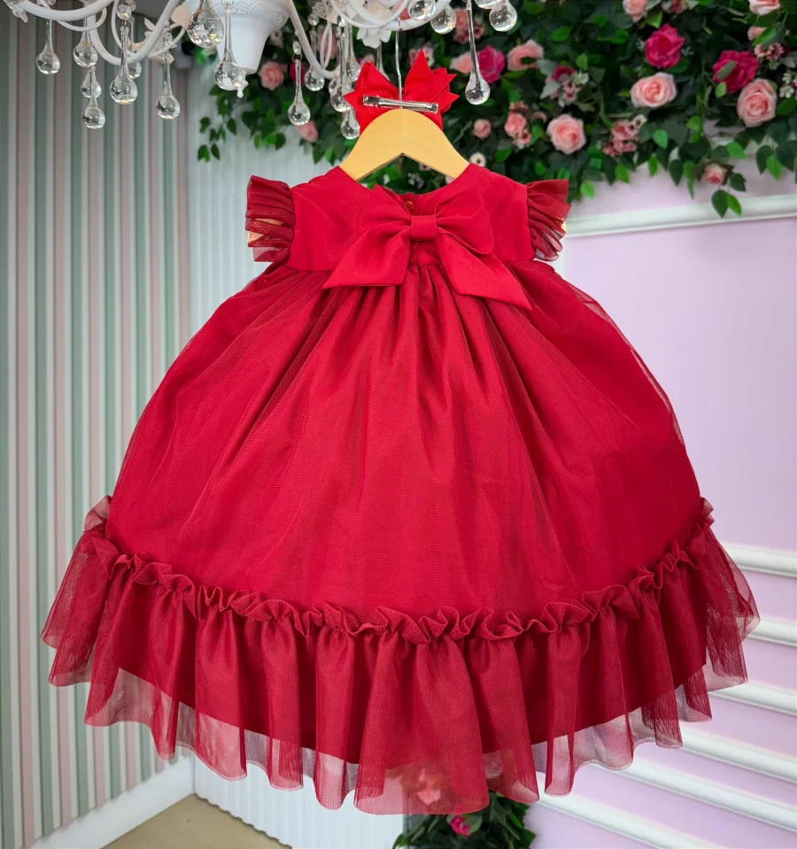 Vestido Bebê Jardim das Borboletas Baby Liz Vila Lele Saiote