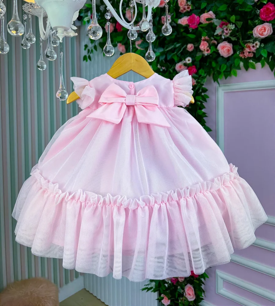 Vestido Bebê Jardim das Borboletas Baby Liz Vila Lele Saiote
