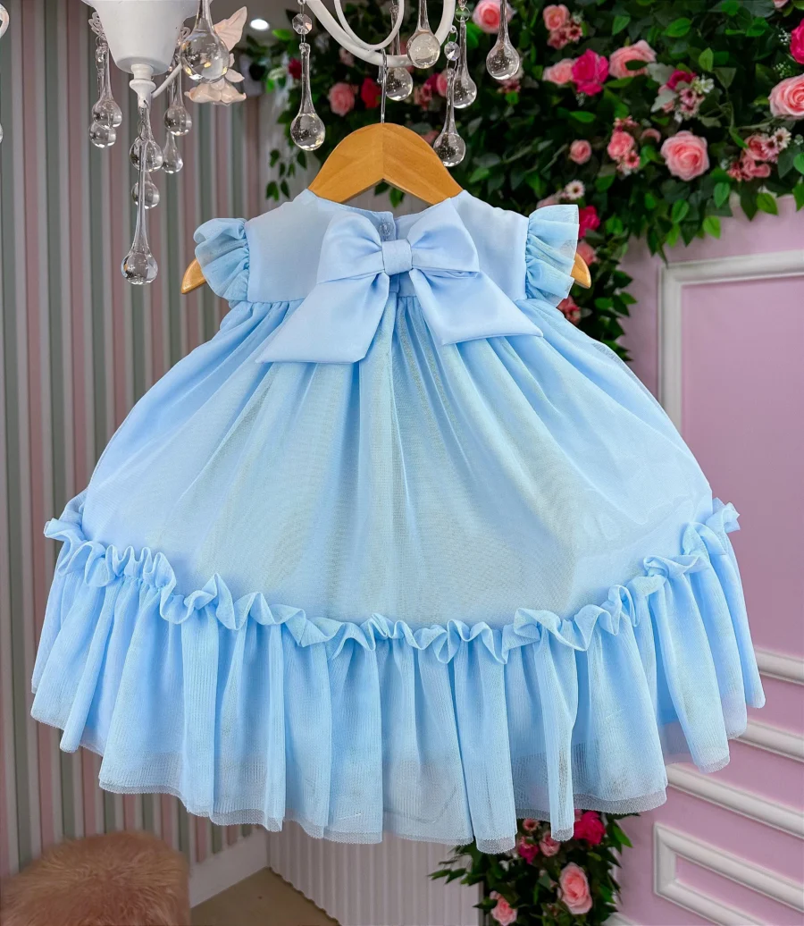Vestido Bebê Jardim das Borboletas Baby Liz Vila Lele Saiote