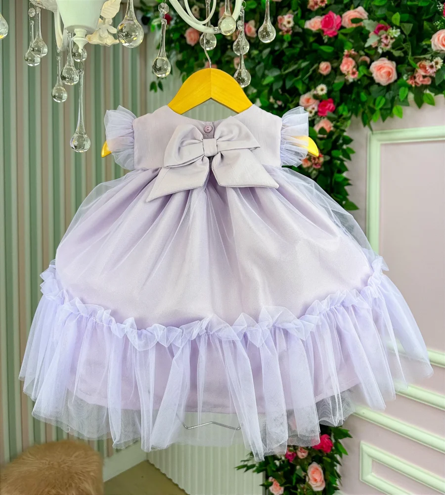 Vestido Bebê Jardim das Borboletas Baby Liz Vila Lele Saiote