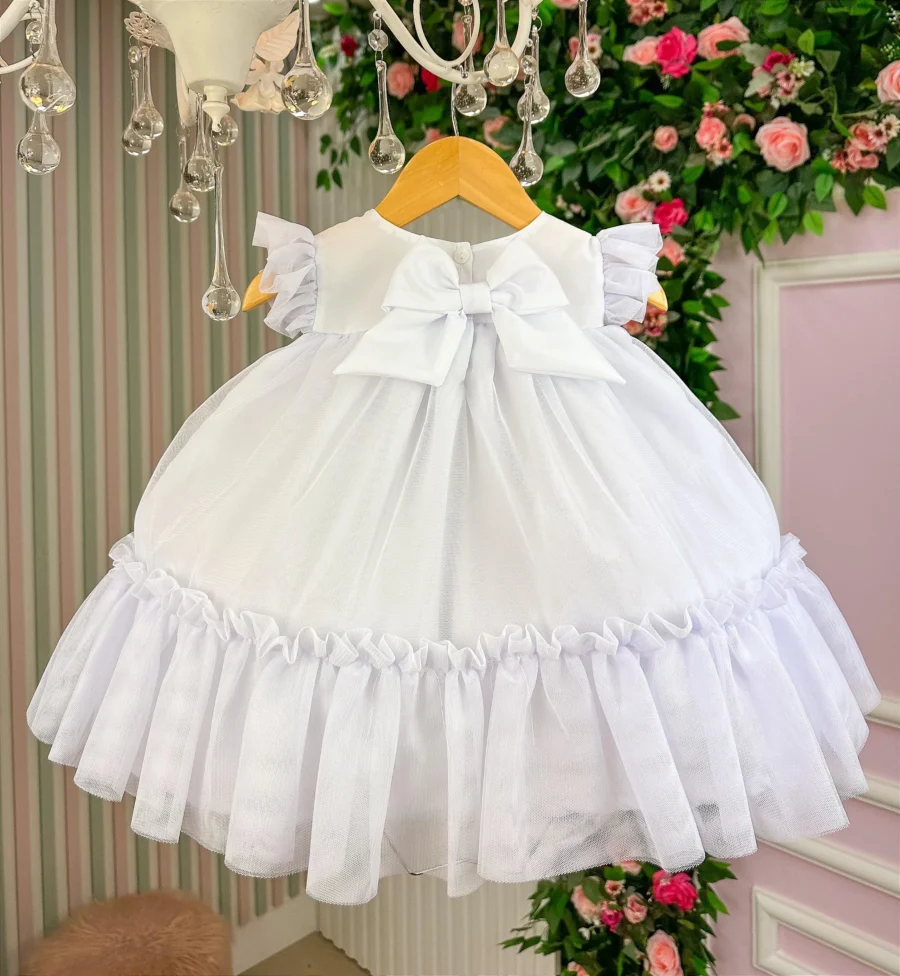 Vestido Bebê Jardim das Borboletas Baby Liz Vila Lele Saiote
