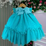 Vestido Bebê Jardim das Borboletas Baby Liz Vila Lele Saiote