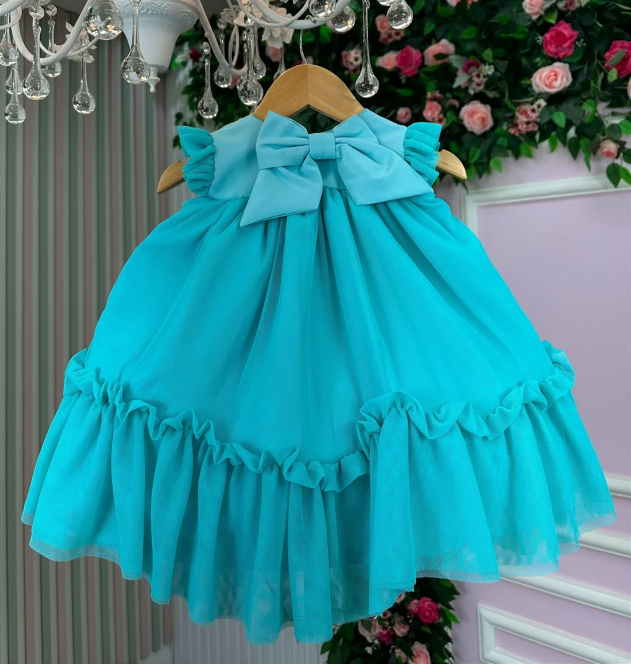 Vestido Bebê Jardim das Borboletas Baby Liz Vila Lele Saiote