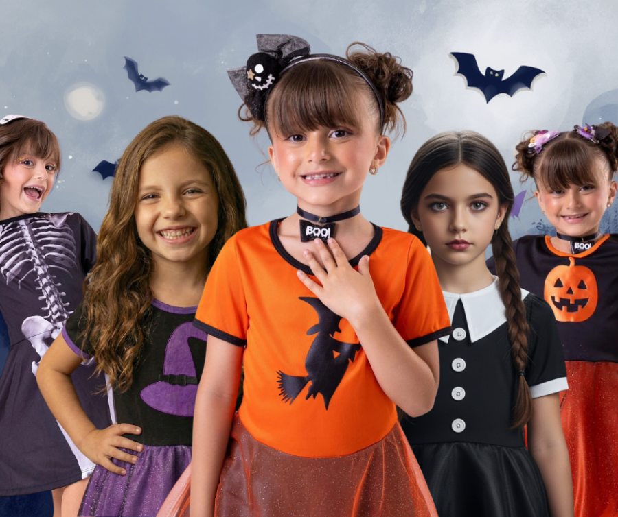 Fantasia Infantil Menina Halloween 5 Modelos
