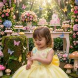 Vestido Infantil Anabel Princesa Belli Jardim Amarelo