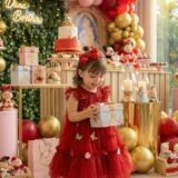 Vestido Bebê Baby Liz Vila Lele Vermelho Borboletas 3D
