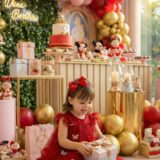 Vestido Bebê Baby Liz Vila Lele Vermelho Borboletas 3D
