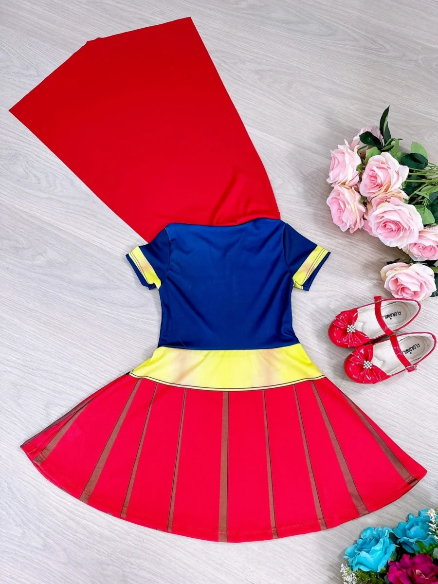 Vestido Fantasia Infantil Temático Estampado 12 Modelos