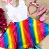 Vestido Fantasia Infantil Temático Estampado 12 Modelos