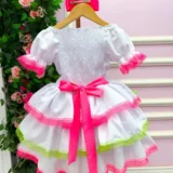 Vestido Junino Infantil Banana Club Noivinha 4 Modelos
