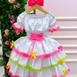 Vestido Junino Infantil Banana Club Noivinha 4 Modelos
