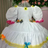 Vestido Junino Infantil Banana Club Noivinha 4 Modelos