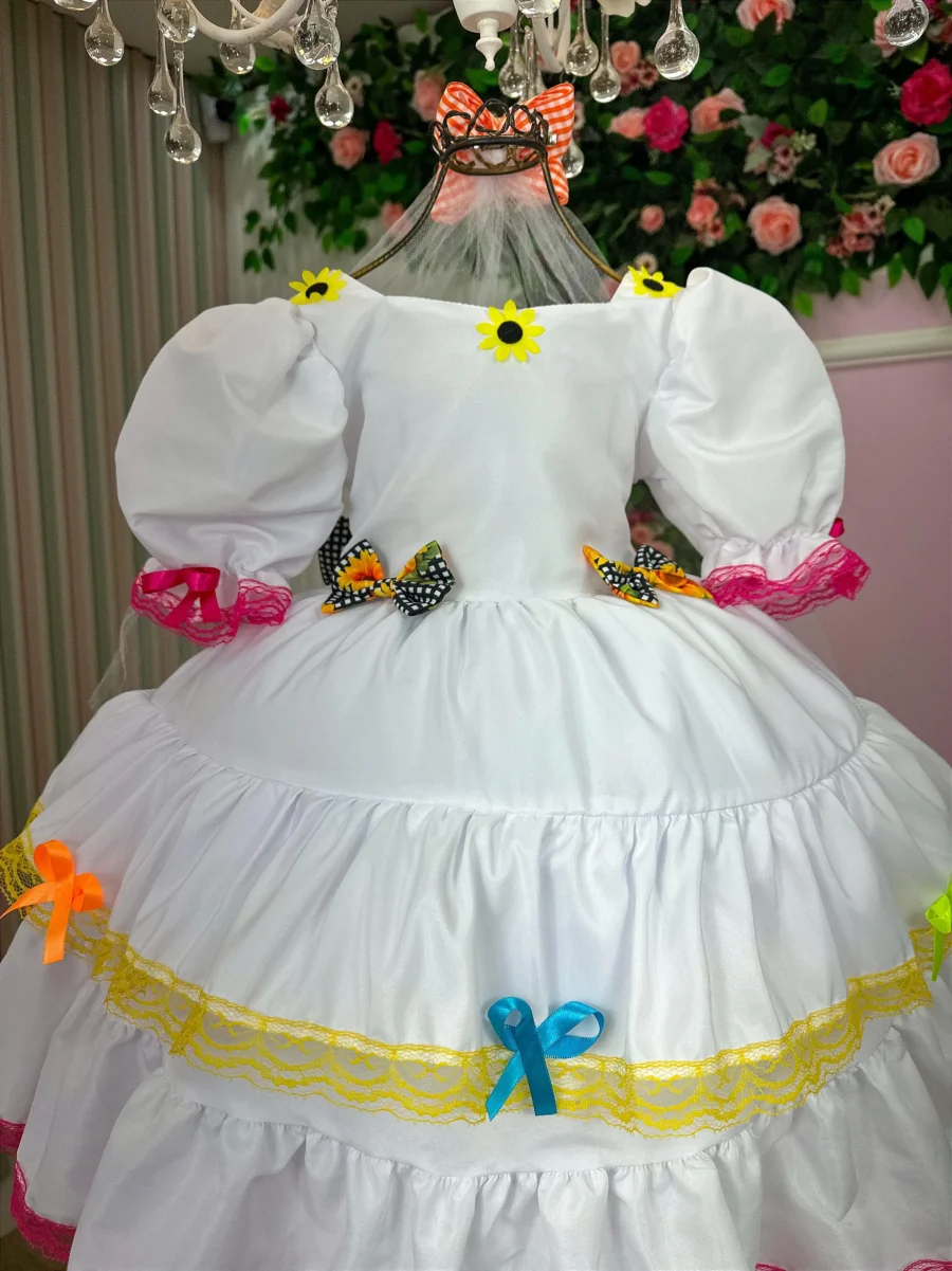 Vestido Junino Infantil Banana Club Noivinha 4 Modelos