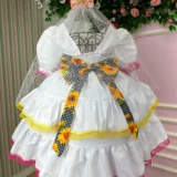 Vestido Junino Infantil Banana Club Noivinha 4 Modelos