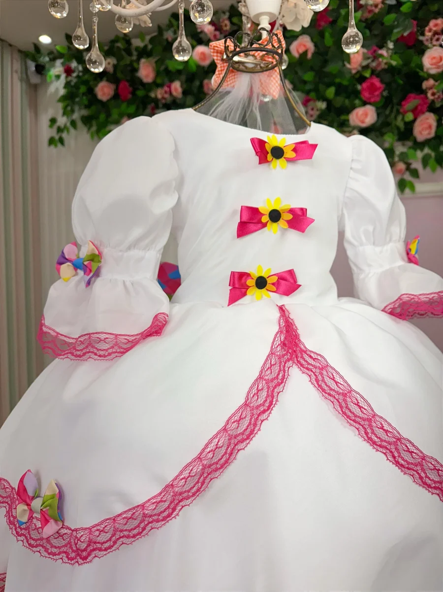 Vestido Junino Infantil Banana Club Noivinha 4 Modelos