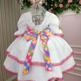 Vestido Junino Infantil Banana Club Noivinha 4 Modelos