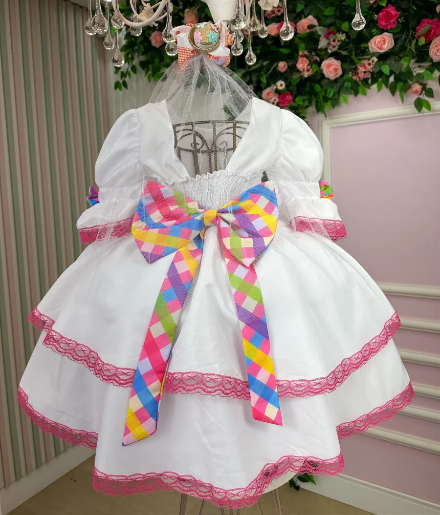 Vestido Junino Infantil Banana Club Noivinha 4 Modelos