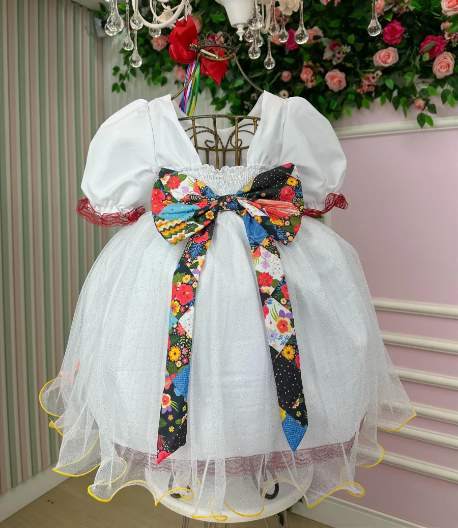 Vestido Junino Infantil Banana Club Noivinha 4 Modelos