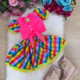 Conjunto Junino Infantil Banana Club Manu Neon