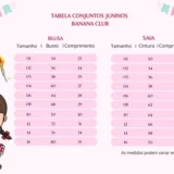 Conjunto Junino Infantil Banana Club Sofia Xadrez