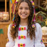 Vestido Junino Infantil Banana Club Noivinha Lacinhos Branco
