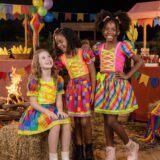 Conjunto Junino Infantil Banana Club Manu Neon