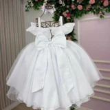 Vestido Infantil Bella Child Martina Lese Tule Cinto Pérolas