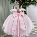 Vestido Infantil Bella Child Martina Lese Tule Cinto Pérolas