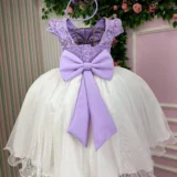 Vestido Midi Juvenil Vila Lele Sabrina Borboletas e Tule